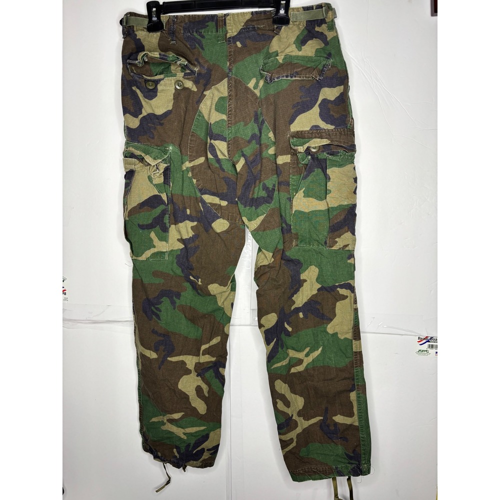 US Military BDU Cargo Pants Mens Medium Regular Woodland Camo Ripstop